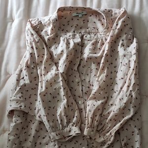 Madewell Peasant Top in Delicate Floral